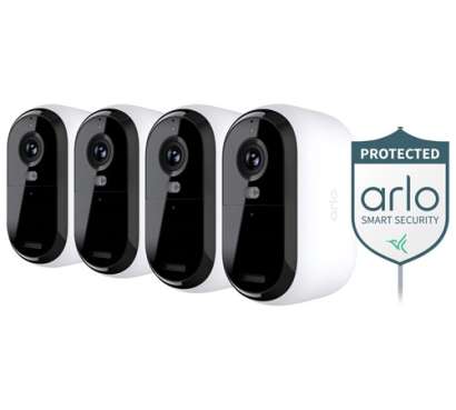 Caméra de surveillance d'intérieur/d'extérieur sans fil 2K Essential (2e génération) d'Arlo - Ensemble de 4 - Blanc - Exclusivité de Best Buy