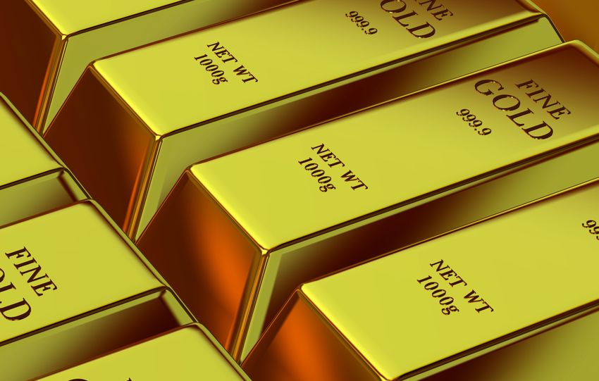 Shiny gold bars stacked neatly, symbolizing wealth, investment, and financial security.