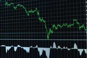 Detailed financial chart showing a downward trend, ideal for economics and stock market analysis.